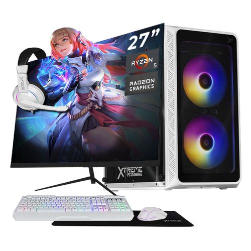 Xtreme pc radeon vega 7 ryzen 5 16gb 500gb monitor 27 wifi