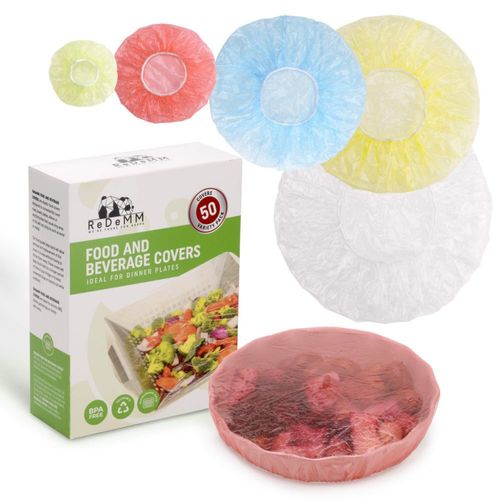 Cubiertas para recipientes de comida ReDeMM 50 unidades aptas para microondas libres de BPA
