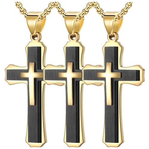 Cadenas con Cruces MXEEM-003 SacredGleam02 Cadenas y Dije Triple Cruz