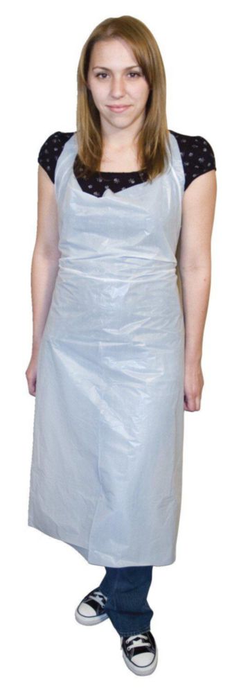 Delantal Elara 71 cm × 117 cm Blanco 1.0 mil (100 unidades)