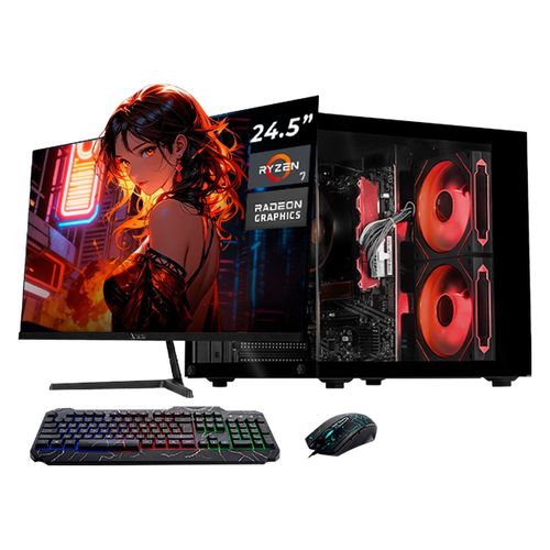 Xtreme pc radeon vega ryzen 7 16gb ssd 500gb monitor 24.5 bk