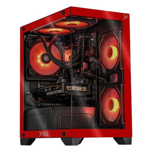 Xtreme pc gaming rtx 5060 ryzen 7 16gb ssd 1tb wifi red