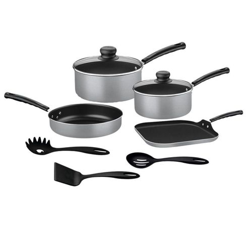 Batería de cocina Tramontina New Primaware 9 piezas gris