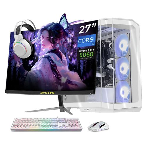 Xtreme pc rtx 5060 core i7 16gb ddr5 ssd 1tb monitor 27 wh