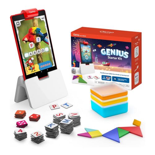 Kit de inicio Osmo Genius Para Fire Tablet - 5 Juegos Educativos de aprendizaje de Ortografía, matemáticas, creatividad y más