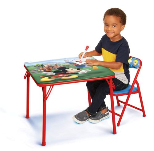 Juego de mesa y silla de Mickey Mouse para niños pequeños de 24 a 48 m