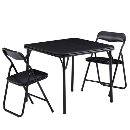 VECELO Juego de 3 piezas de mesa y sillas plegables para niños, portát
