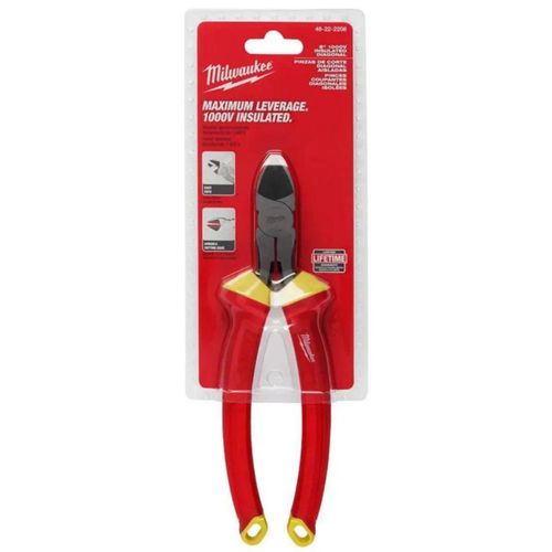 Pinzas Corte Diagonal Aisladas 1000v 48-22-2208 Milwaukee - Rojo