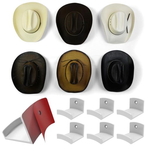 Ganchos adhesivos modernos JP para sombreros de pared (paquete de 6) -