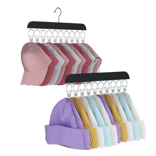 TYLbeang Paquete de 2 perchas para sombreros para armario, perchero de