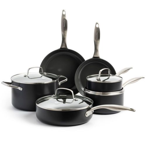 Juego de 10 ollas y sartenes GreenPan Canterbury de cerámica anodizada