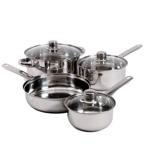 Juego de utensilios de cocina Gibson Home Landon de 7 piezas, acero in
