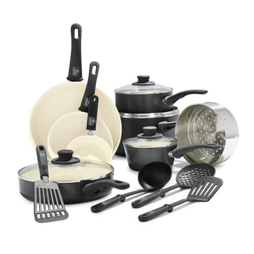 Juego de utensilios de cocina antiadherentes GreenLife de 16 piezas, o