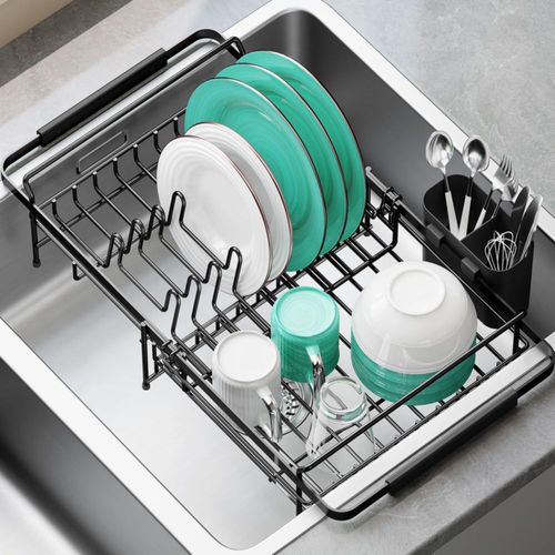 Escurridor de platos Urackify para fregadero - Acero inoxidable, exten