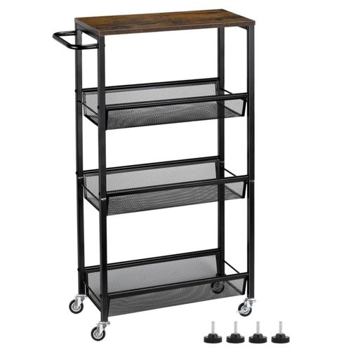 Carrito de almacenamiento delgado MOOACE, estantería de cocina rodante