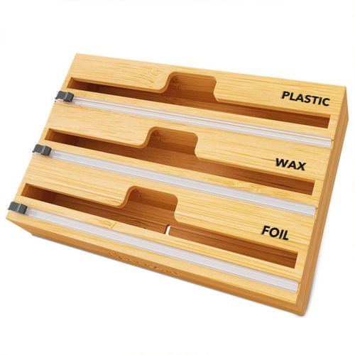 Organizador de envolturas SpaceAid WrapNeat 3 en 1 con cortador y etiq