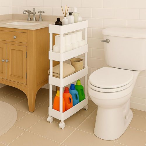 Organizador de almacenamiento para baño ShellKingdom de 4 niveles, car