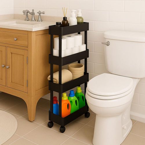 Organizador de almacenamiento para baño ShellKingdom de 4 niveles, car