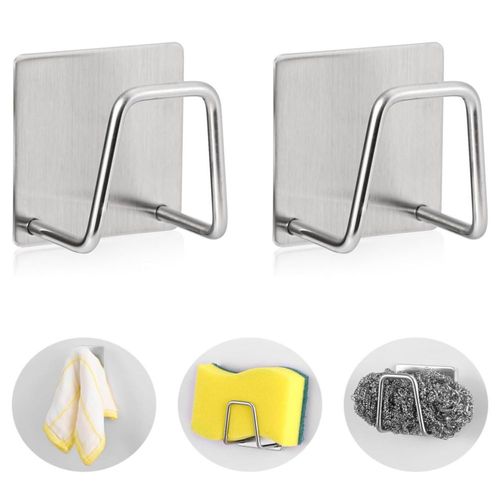 Soporte para esponjas Luckyiren de acero inoxidable (paquete de 2) par