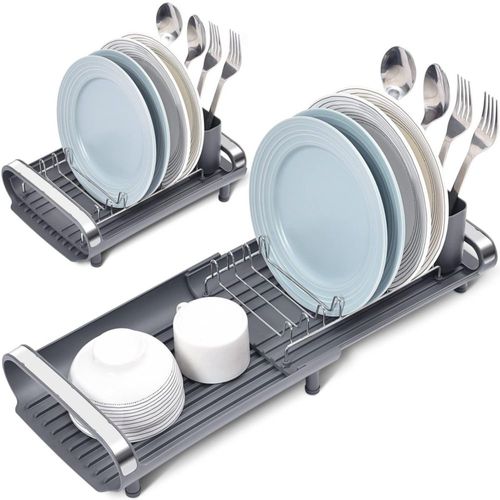 Escurridor de platos extensible TOOLF, escurridor compacto de acero in