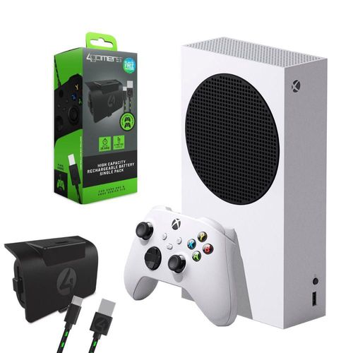 Xbox Series S Consola Blanca 512 GB SSD + Kit de Batería 4Gamers de Regalo