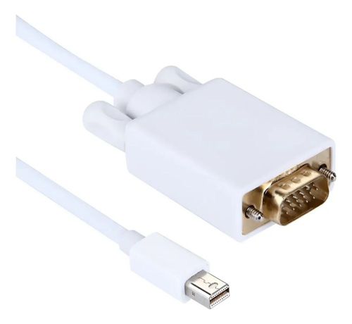 Adaptador Mini DisplayPort a VGA Compatible con PC y Monitor Blanco