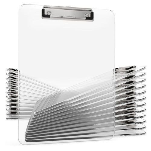 Portapapeles Kiggos 32 cm x 23 cm Transparentes Pack de 25 con Gancho