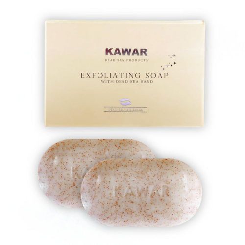Jabón en barra KAWAR Exfoliante del Mar Muerto con arena del Mar Muerto 125 ml x2