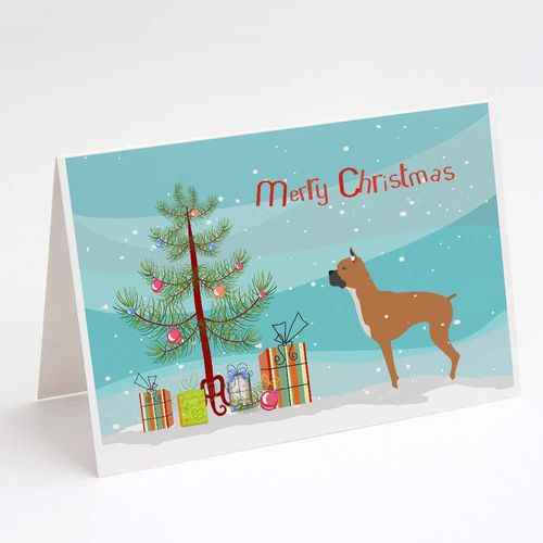 Paquete de 8 tarjetas de felicitación Caroline's Treasures con diseño de perro Boxer