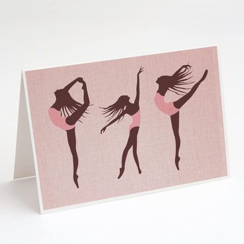Tarjetas de felicitación Caroline's Treasures Rosa - Pack de 8