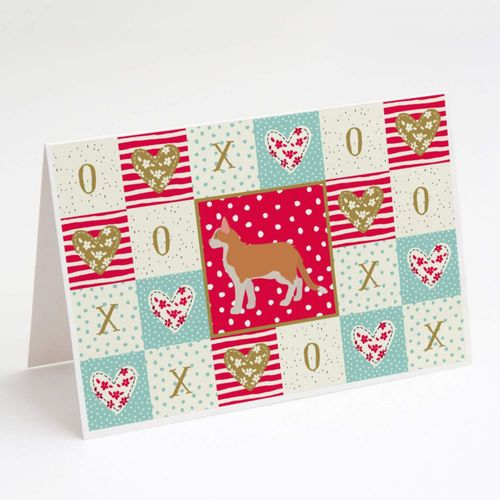 Paquete de 8 tarjetas de felicitación 5×7 rojas de Caroline's Treasures