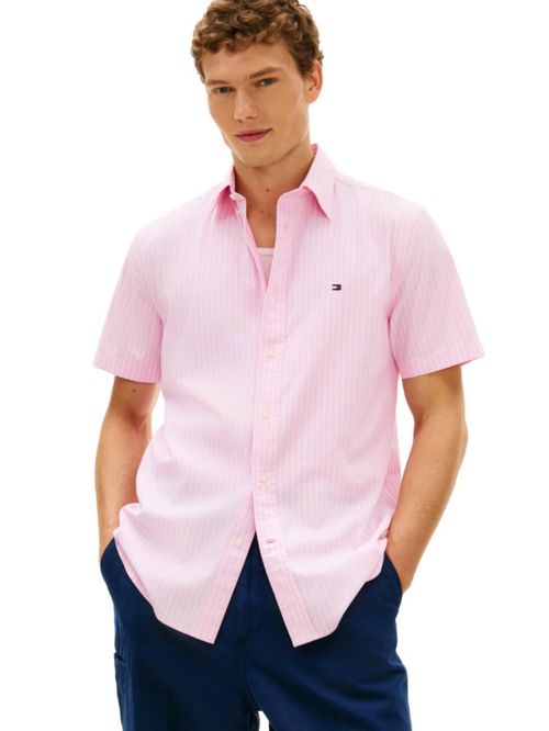 CAMISA Tommy Hilfiger Rosa a Rayas Corte Regular