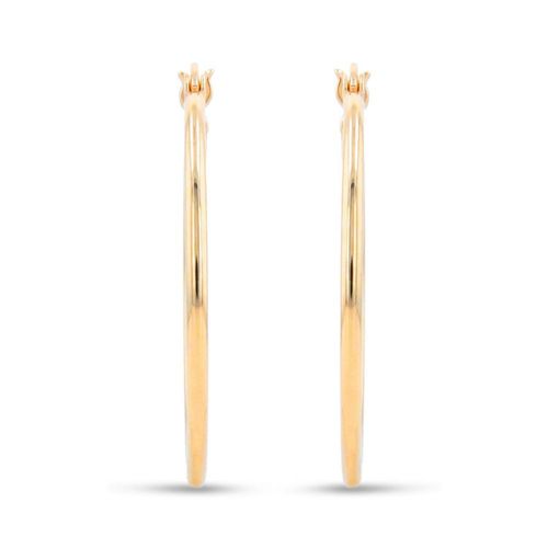Arracadas De Oro Amarillo Diamantado 10K (20Mm Aprox)