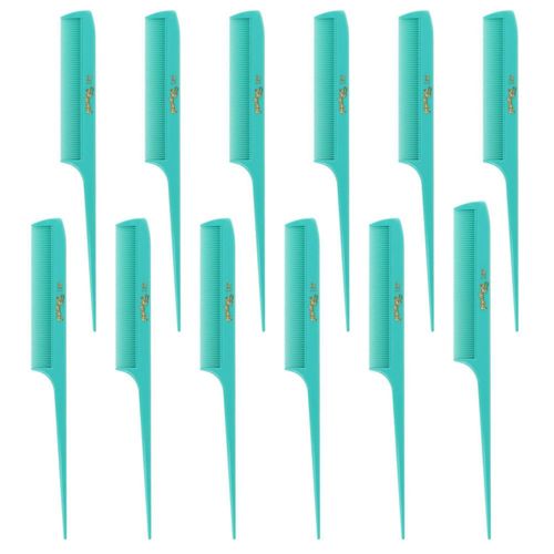 Peine de cabello Krest 22 cm de dientes finos color menta fresca paquete de 12