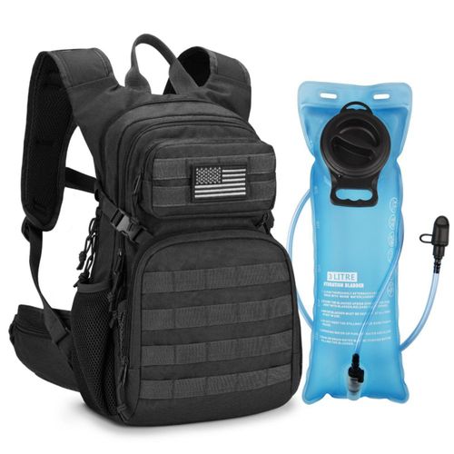 Mochila de Hidratación CVLIFE 22 L con Bolsa de 3 L – Negro