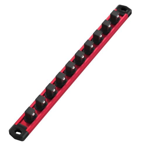 Organizador magnético de carracas WORKPRO 33 cm de 1/2" rojo