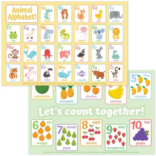 Mantel individual Bright Seed 46 cm Alfabeto de animales – Pack de 40
