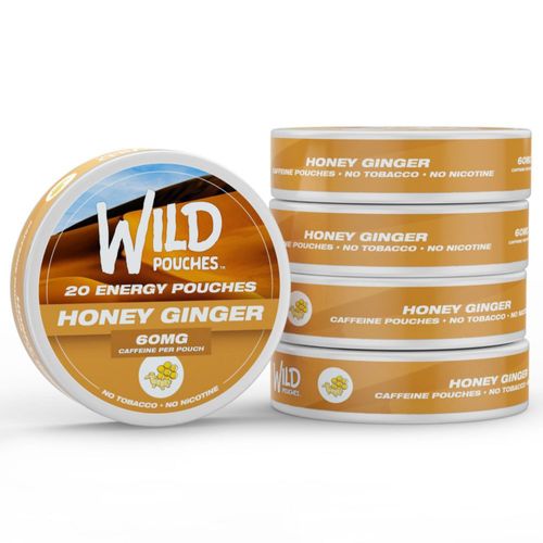 Bolsas de cafeína Wild Honey Ginger 60 mg (paquete de 5)