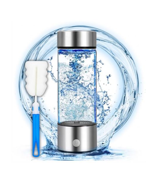 Botella de agua con hidrógeno ZEICO 1680 PPB SPE PEM USB‑C