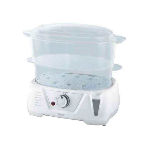 Vaporera de Alimentos Eléctrica Oster Doble Bandeja Blanca CKSTST7711