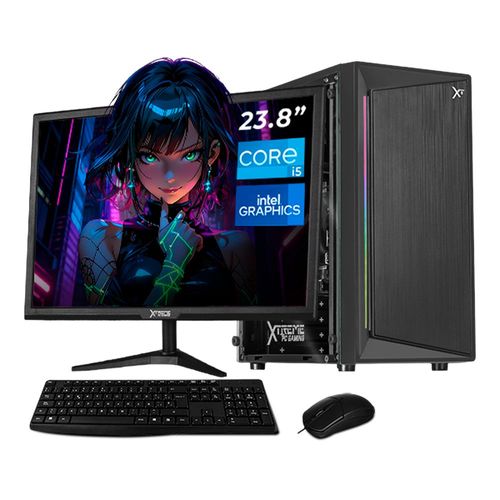 Xtreme pc gaming core i5 16gb ssd 500gb monitor 23.8 grey