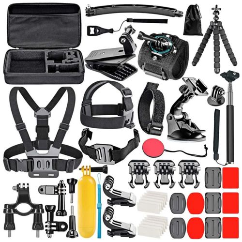 Kit De Accesorios Para Cámara De Acción 50 Piezas, Color Negro
