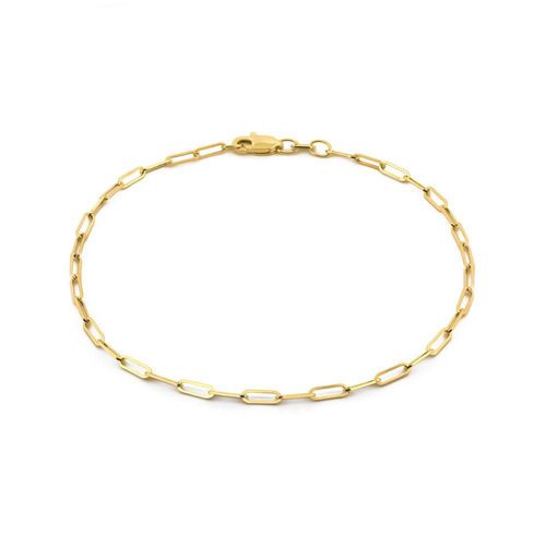 Pulsera clip 1.5 mm 18 cm oro solido 10k