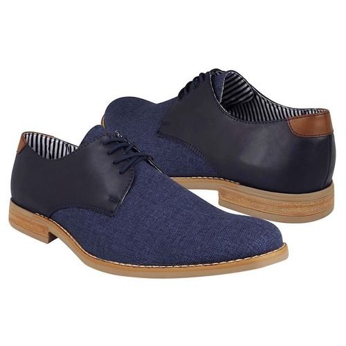 Zapatos casuales Stylo para caballero textil azul 912