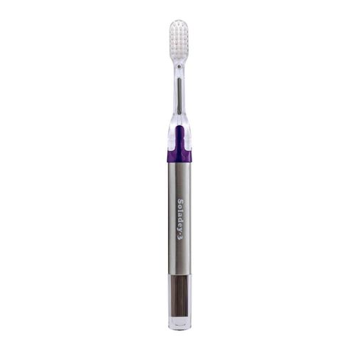 Cepillo de dientes Soladey3 iónico de 4 filas ultra finas color púrpura