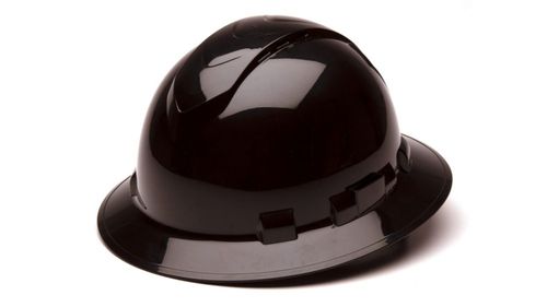 Casco de Seguridad Ridgeline de Ala Completa Negro Ventilado 4 Puntos