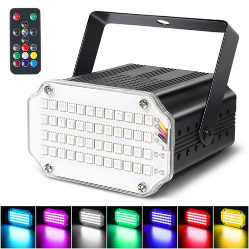 Luz Estroboscópica MAD OWL 48LED con Control Remoto Inalámbrico 12W 90-240V
