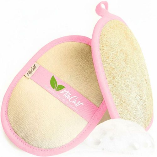 Lufa natural NileCart rosa – pack de 2 (17 cm)
