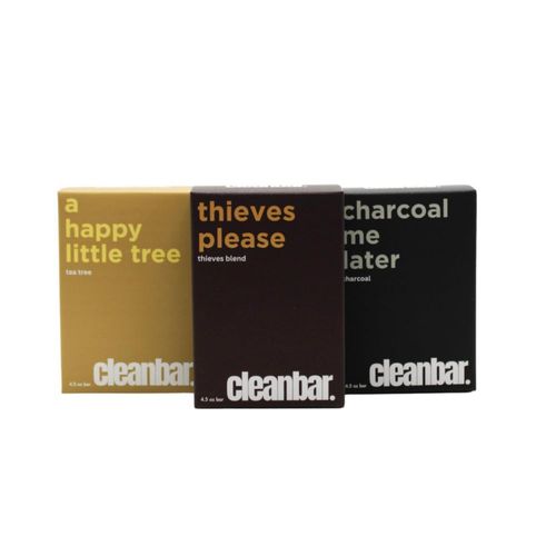 Jabón en barra Cleanbar pack de 3 unidades 128 g exfoliante natural