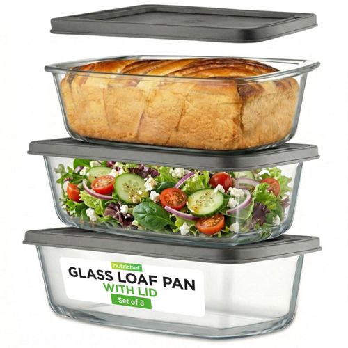 Molde para hornear NutriChef de 76 tazas apilable juego de 6 piezas transparente